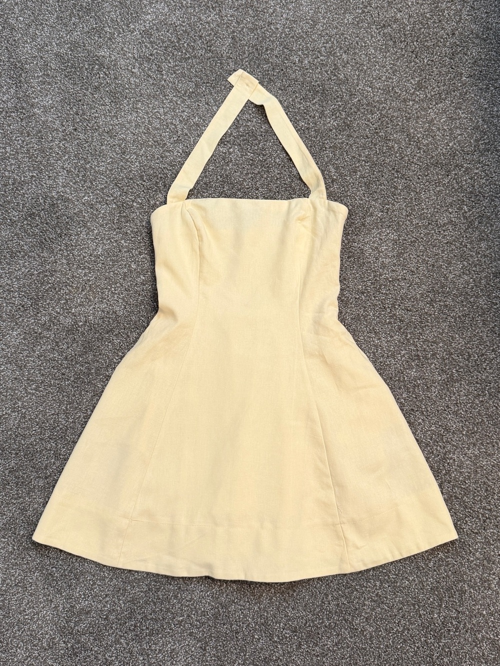 Dynamite Butter Yellow Halter Mini Dress
